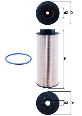 Filtro de combustível KX262D Mahle Original
